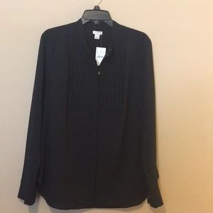 J. Crew black long sleeve top